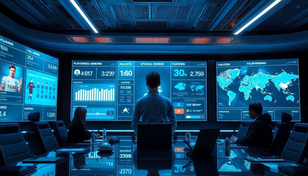 Impacto das redes sociais no valor de mercado de atletas e pro players na hora da transferência - иллюстрация