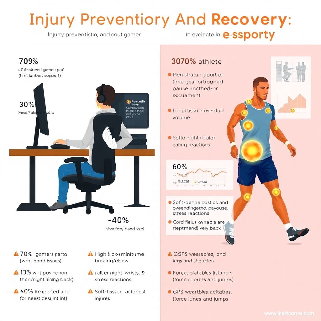 E-sports and traditional sports injuries: prevention, recovery and tech tools