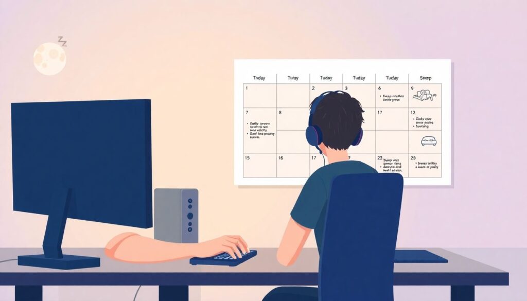 Rotina de saúde e fitness dos jogadores de E-Sports de alto nível: sono, alimentação e treinos - иллюстрация