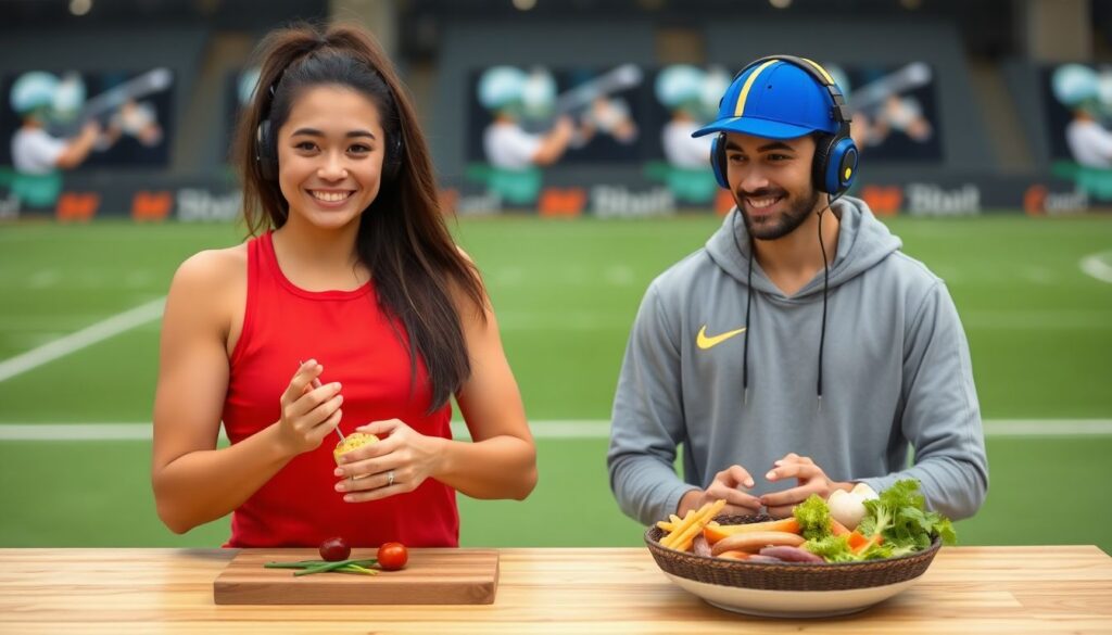 Nutrição para atletas e gamers: como a alimentação influencia foco, reflexo e resistência - иллюстрация