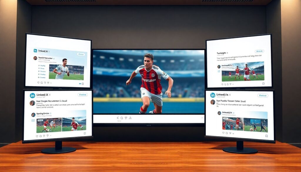 Como clubes utilizam as redes sociais e o marketing digital para valorizar jogadores no mercado de transferências - иллюстрация