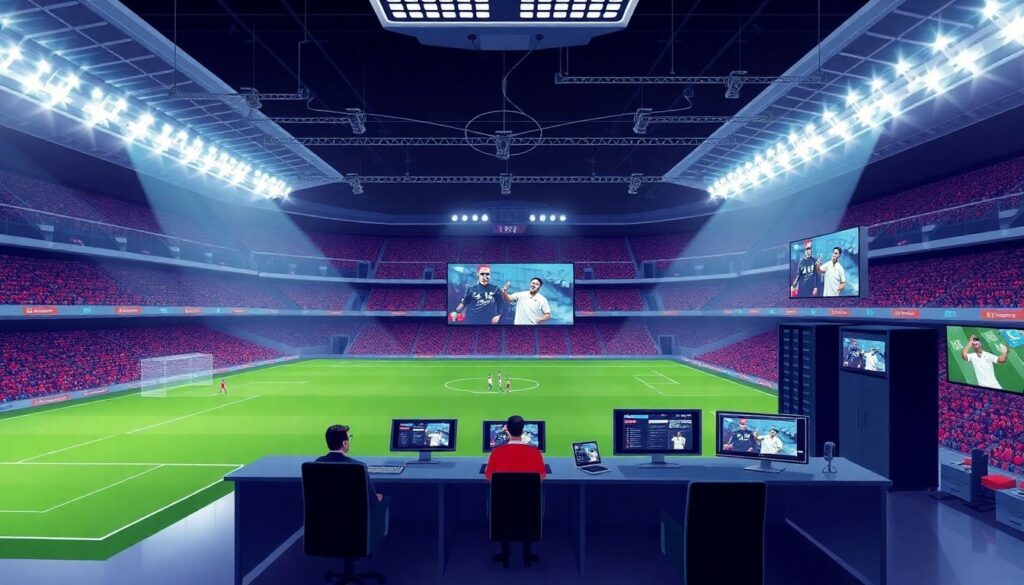 VAR, chips na bola e inteligência artificial: o futuro da tecnologia esportiva nos estádios - иллюстрация