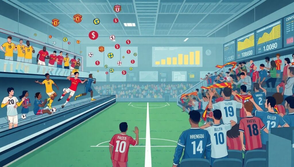 Evolução histórica do mercado de transferências: das primeiras grandes vendas aos supercontratos atuais - иллюстрация