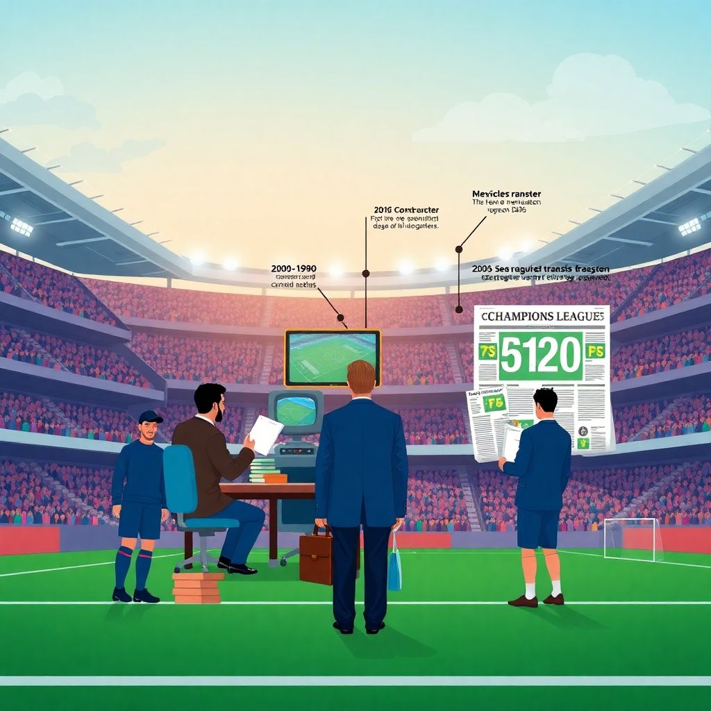 Historical evolution of the transfer market from early big sales to today’s super deals