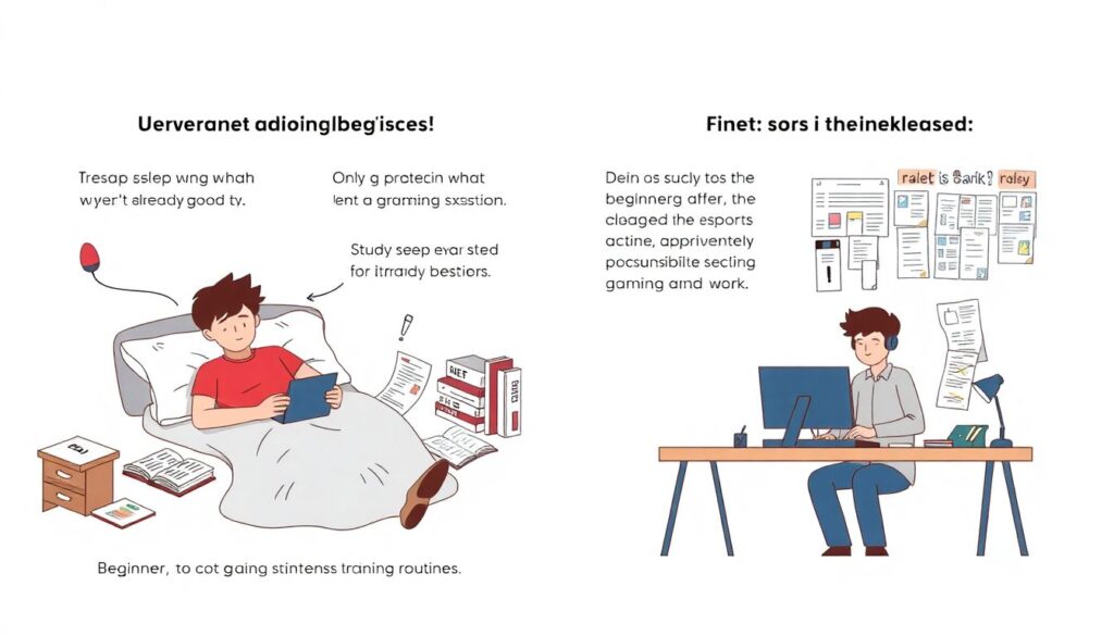 Rotina de treino de um atleta de E-Sports: ergonomia, alongamento, sono e nutrição - иллюстрация