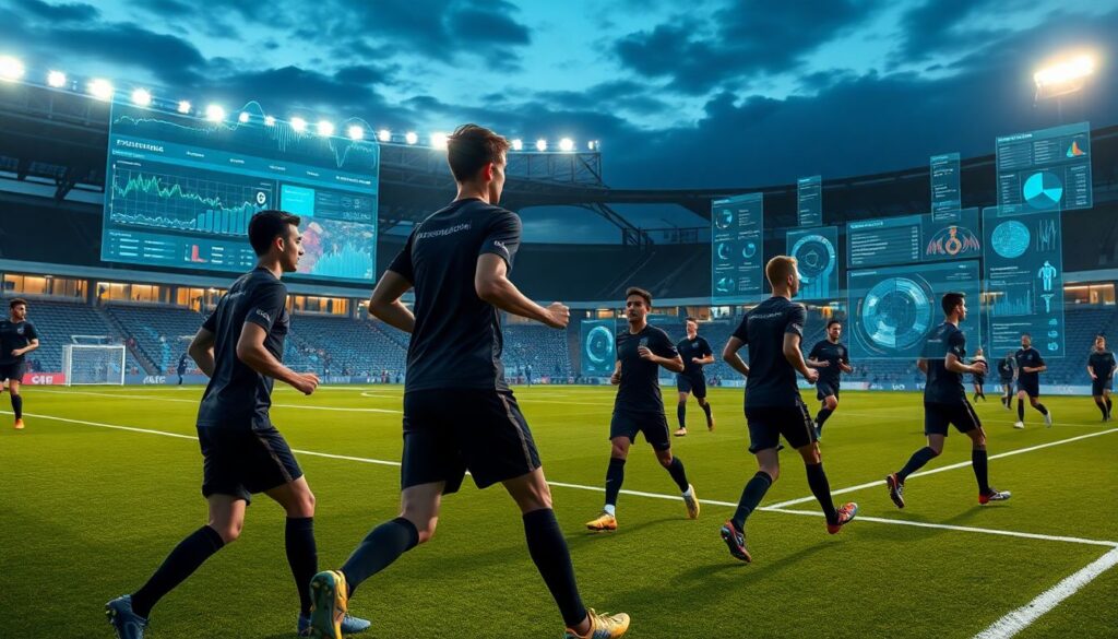 Tendências futuras em tecnologia esportiva: do big data em campo ao fan engagement em tempo real - иллюстрация