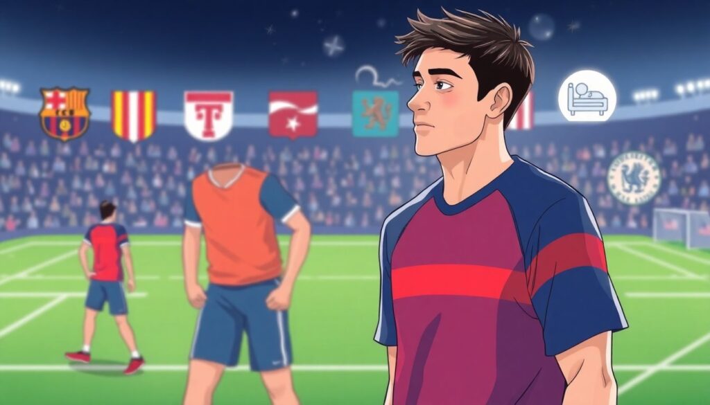 O impacto psicológico das constantes transferências em atletas profissionais e gamers de alto rendimento - иллюстрация