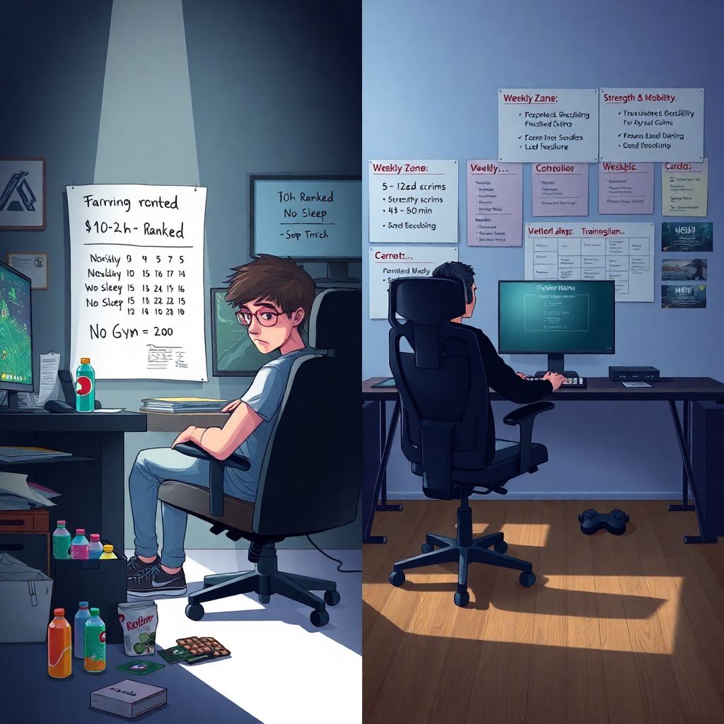 Health and fitness routine for e-sports athletes: from academy to pro server