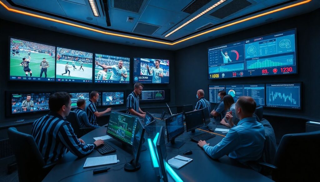 VAR, chips na bola e sensores de desempenho: a nova era da tecnologia esportiva em campo - иллюстрация