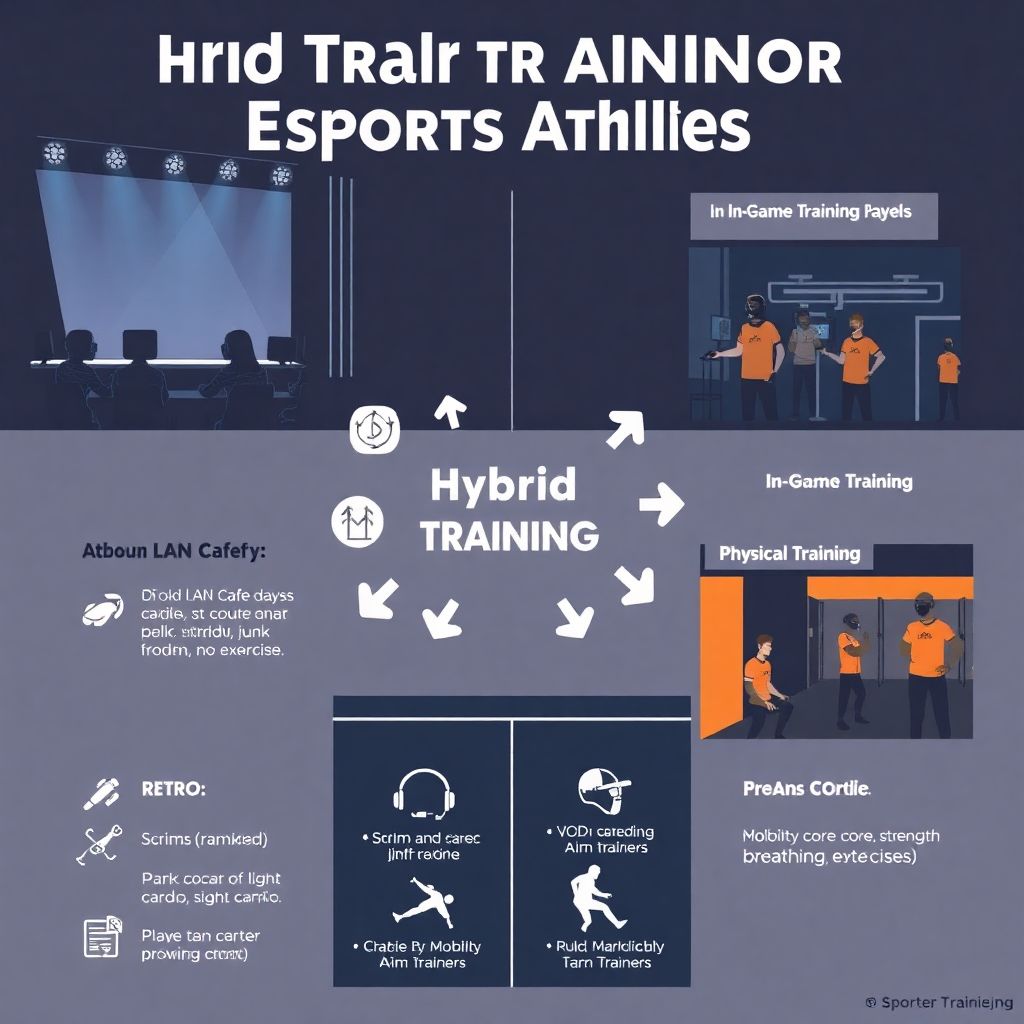 Hybrid training: combine physical exercise and in-game practice for esports performance