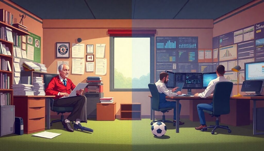 Tendências tecnológicas no scouting esportivo: do olheiro tradicional às plataformas digitais de dados - иллюстрация