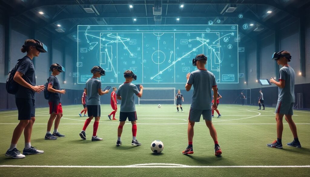 Realidade virtual e aumentada: o futuro da preparação física e tática no esporte - иллюстрация