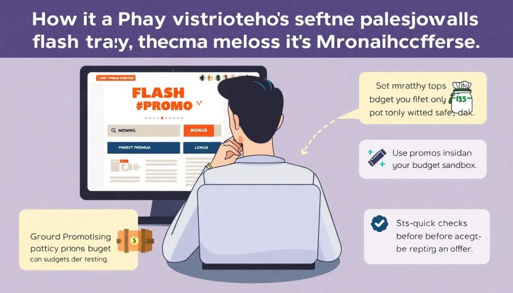 Promoções relâmpago em sites esportivos: estratégias para aproveitar sem cair no impulso - иллюстрация