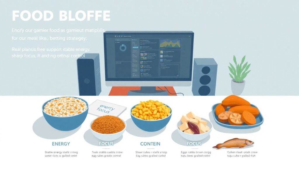 Nutrição para gamers e apostadores: como alimentar o cérebro para melhorar decisões em momentos críticos - иллюстрация