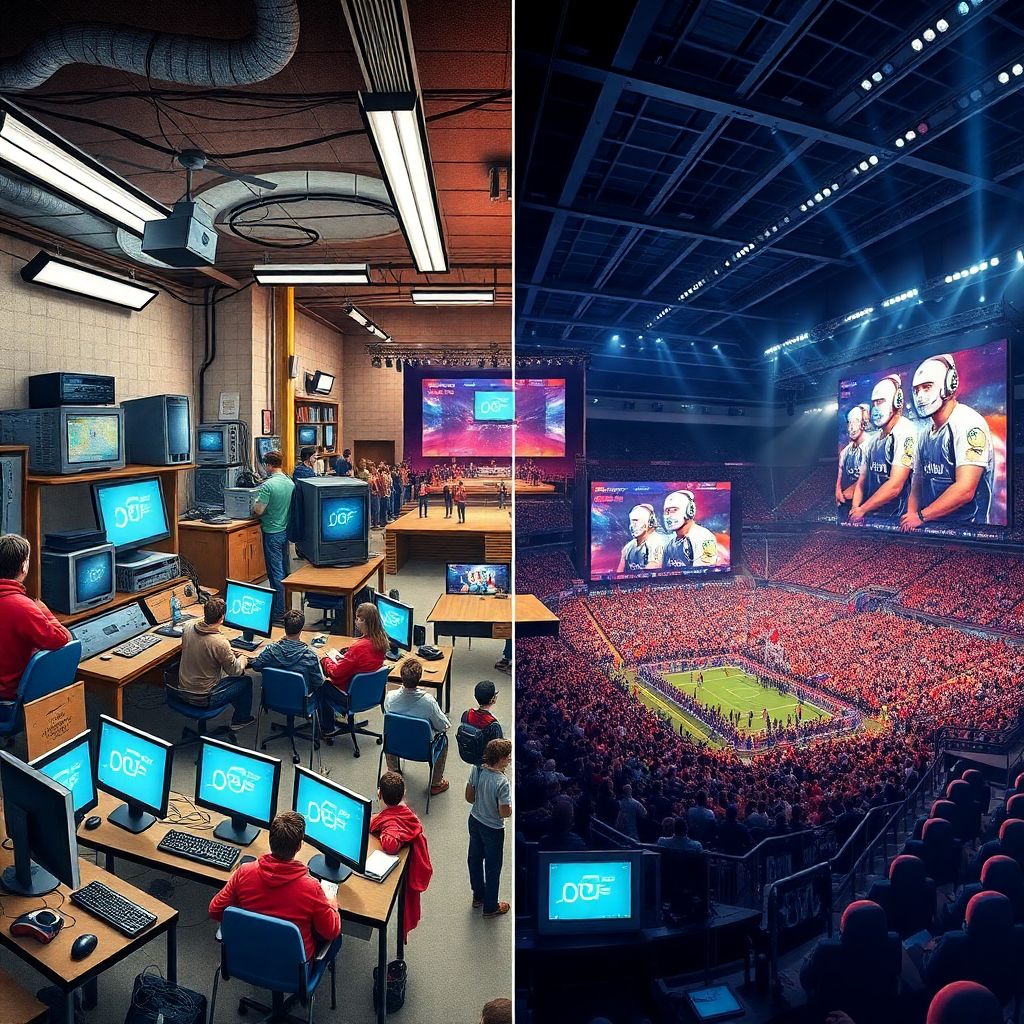 Evolution of e-sports tournaments from Lan cafés to global online arenas