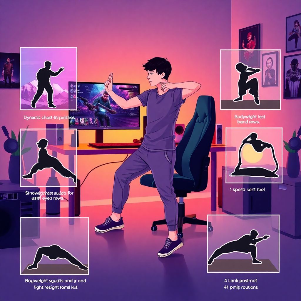 Fitness for gamers: quick workout routines for long hours in front of screens