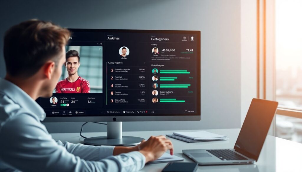 Impacto das redes sociais no valor de mercado dos atletas e nas negociações de transferências - иллюстрация