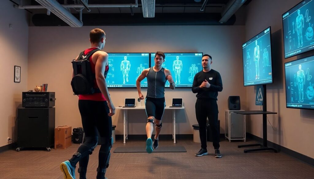 Exoesqueletos, palmilhas inteligentes e novas fronteiras da tecnologia esportiva de performance - иллюстрация