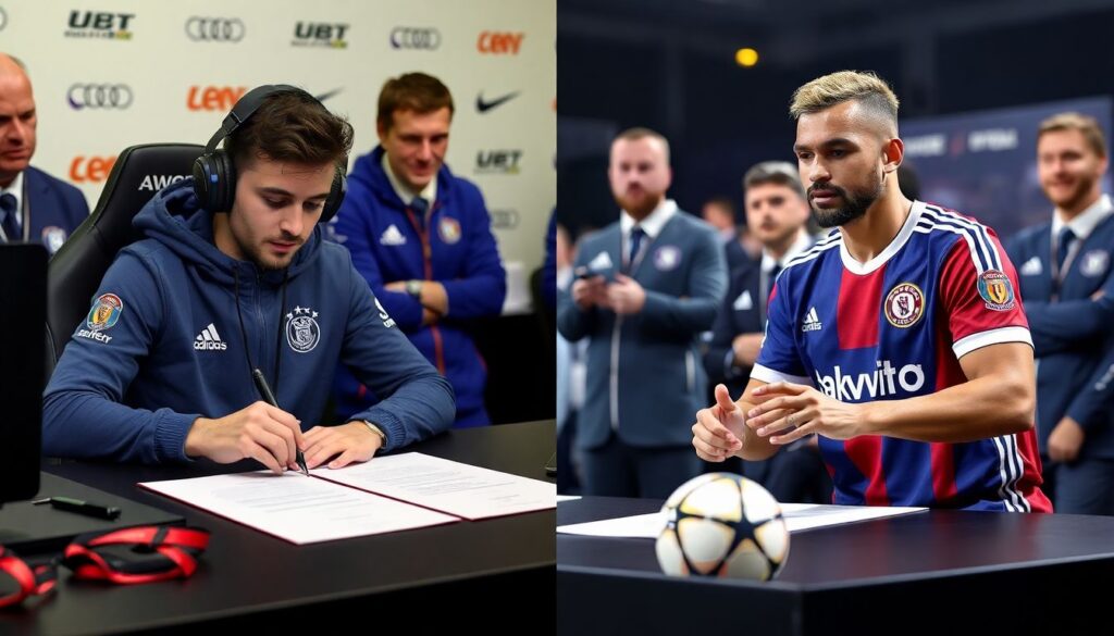 Como os contratos de streamers e pro players em E-Sports se comparam aos contratos no futebol - иллюстрация