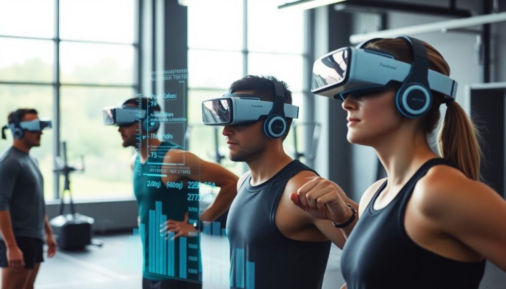 Impacto da realidade virtual e aumentada no treinamento esportivo moderno - иллюстрация