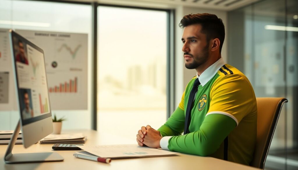 Impacto das redes sociais no valor de mercado dos atletas e nas transferências - иллюстрация