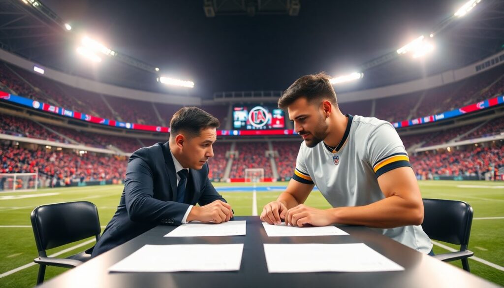 Como funcionam as cláusulas de rescisão e bônus em contratos de jogadores de elite - иллюстрация